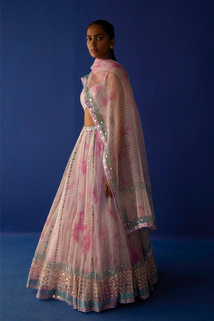 Smouldering Pink Rani Lehenga Set - Chamee n Palak- Fabilicious Fashion